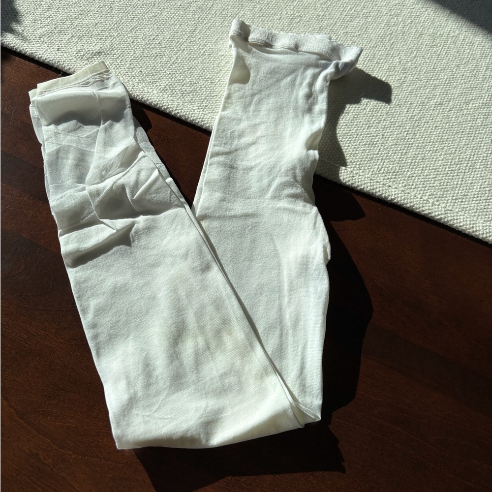 Wolford White Footless Tights